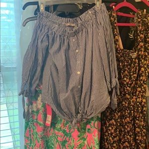 active usa off the shoulder top!